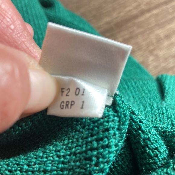 Vintage Womens St. John by Marie Gray Green Knit Hi Waisted Straight Pants sz 6 - Picture 4 of 12